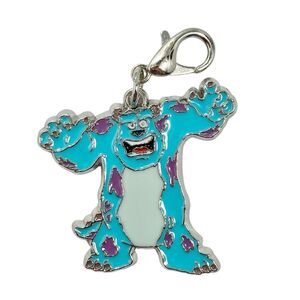 Vtg Disney Monsters Inc Sully James Sullivan Clip On Charm Zipper Pull Bag Pixar